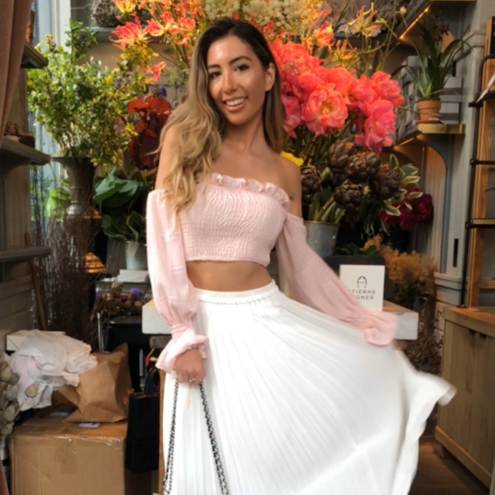 NWT LPA pink crop top XS/ XXS